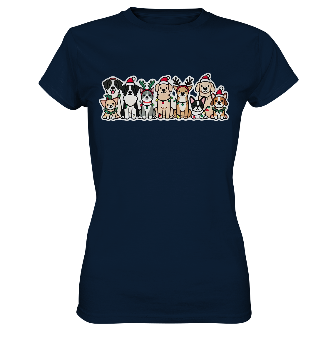 Weihnachten, Christmas Hunde - Ladies Premium Shirt