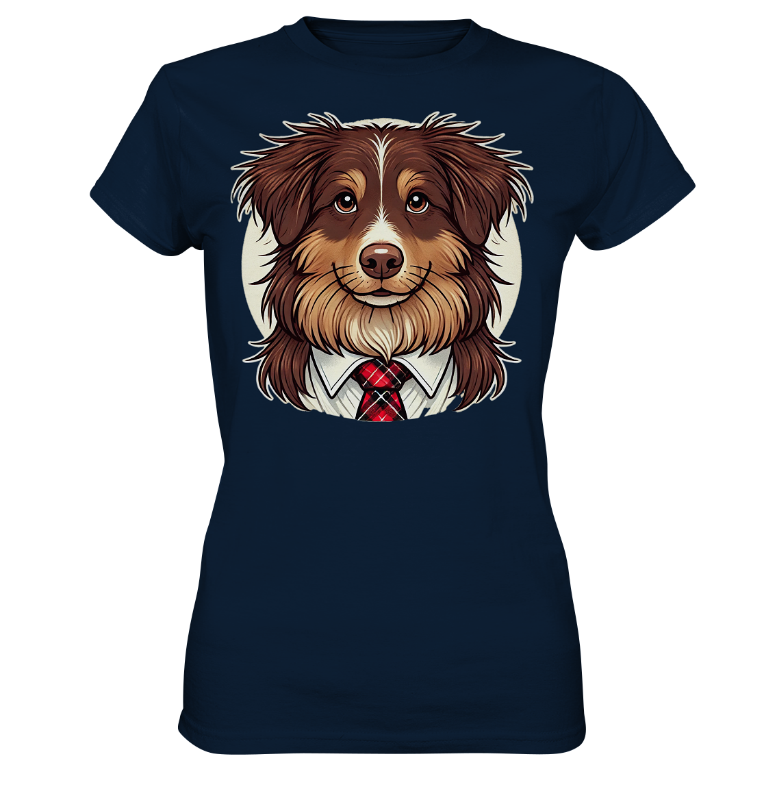 Cartoon Australian Shepherd  - Ladies Premium Shirt