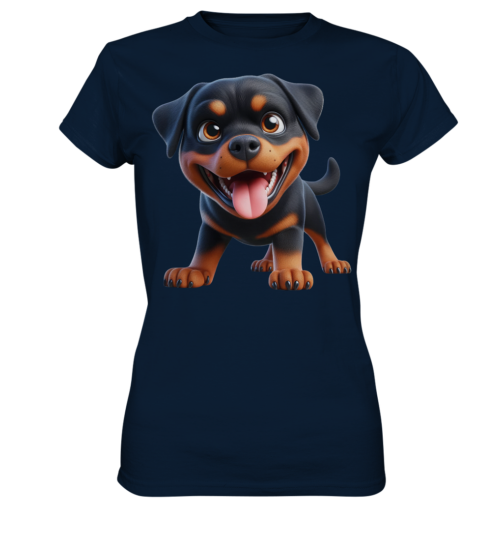 Rottweiler Cartoon Hund - personalisierbar - Ladies Premium Shirt