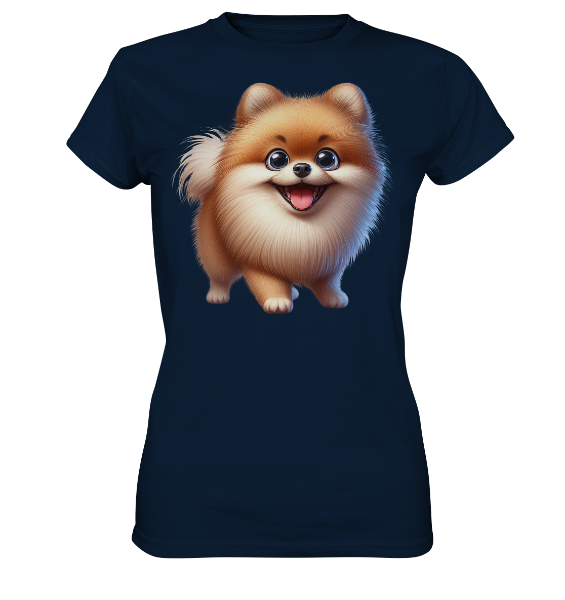 Pomeranien Cartoon - personalisierbar - Ladies Premium Shirt
