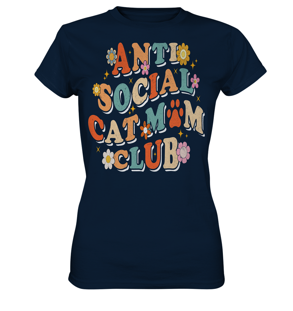 Anti Social Cat Mum Club - Ladies Premium Shirt