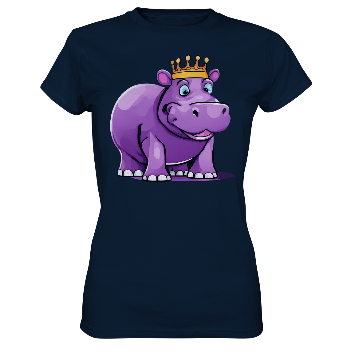 Hippo Queen Cute - personalisierbar - Ladies Premium Shirt
