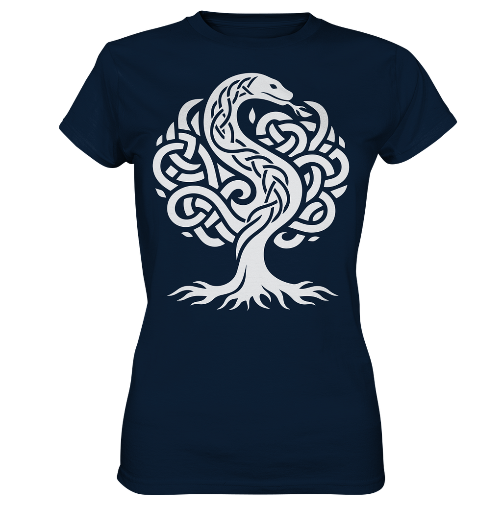 Keltischer Lebensbaum mit Schlange - Ladies Premium Shirt