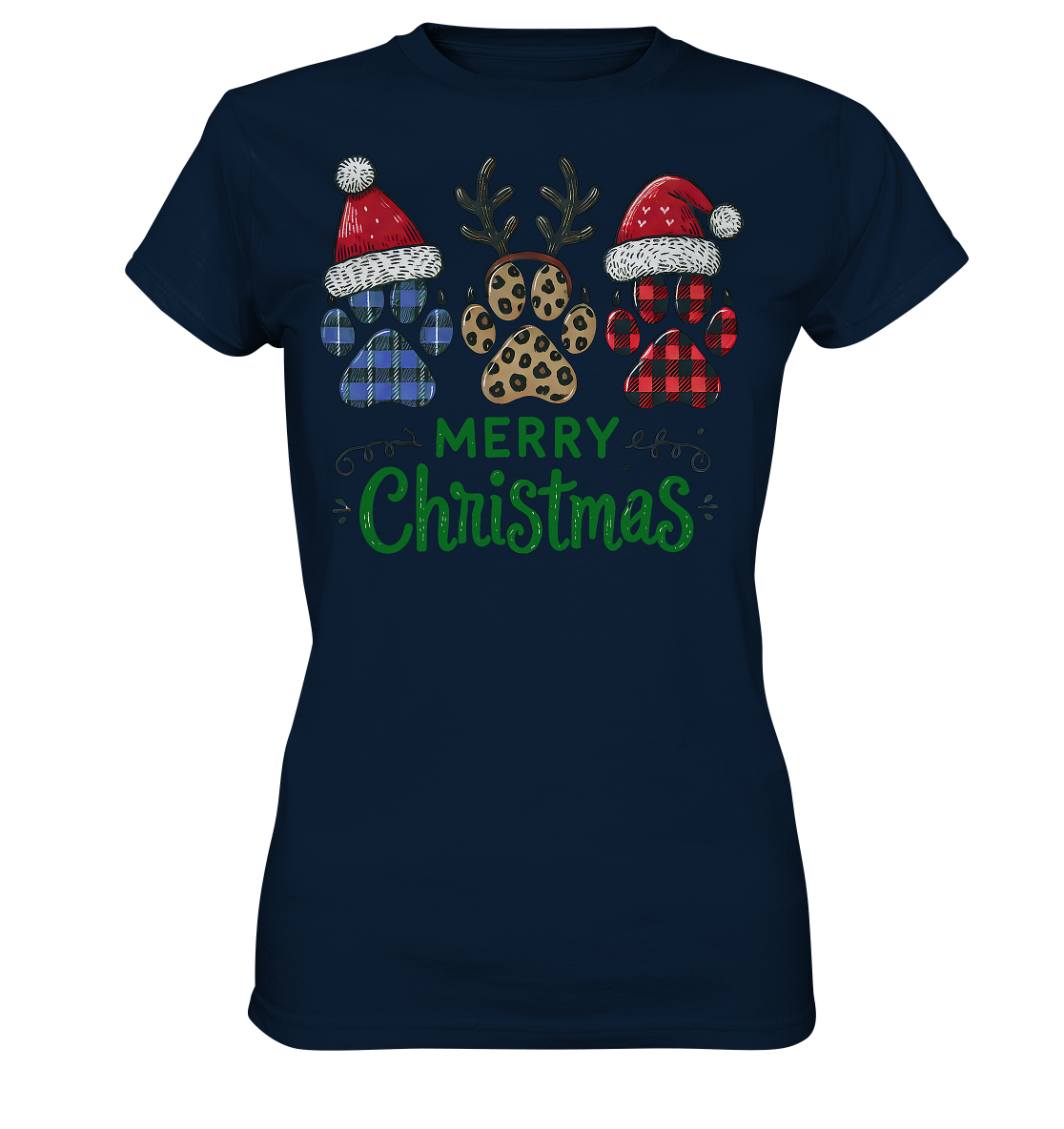 Paw Merry Christmas  - Ladies Premium Shirt