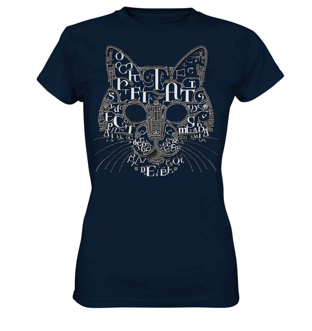 katzenkopf modernes design Buchstaben - Ladies Premium Shirt