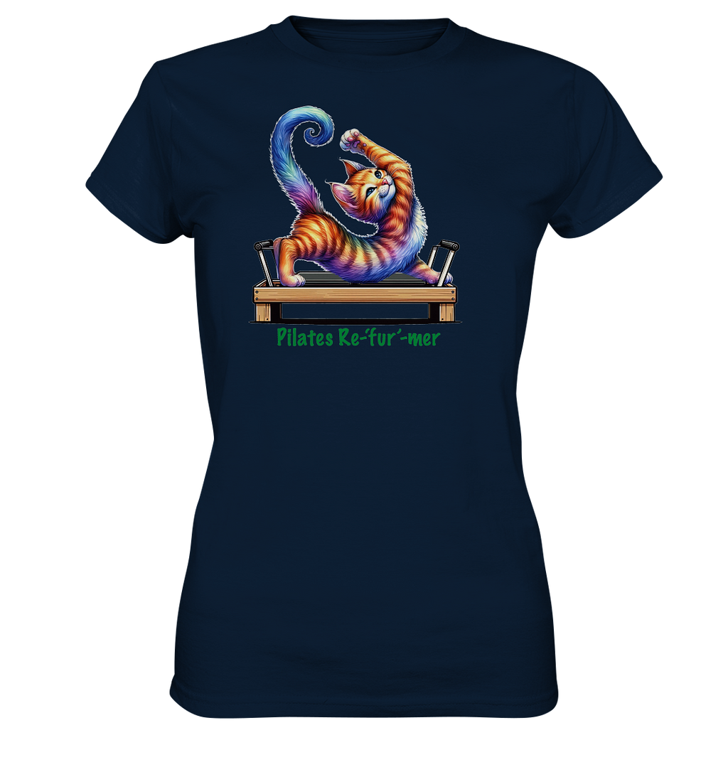 Pilates Reformer Re-fur-mer Katze lustig - Ladies Premium Shirt