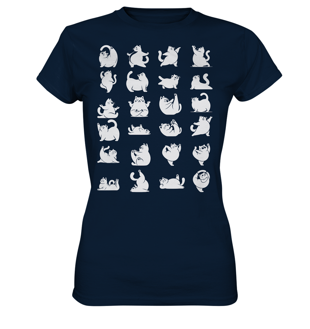 Katzen Yoga / Cat Yoga Fun - personalisierbar - Ladies Premium Shirt