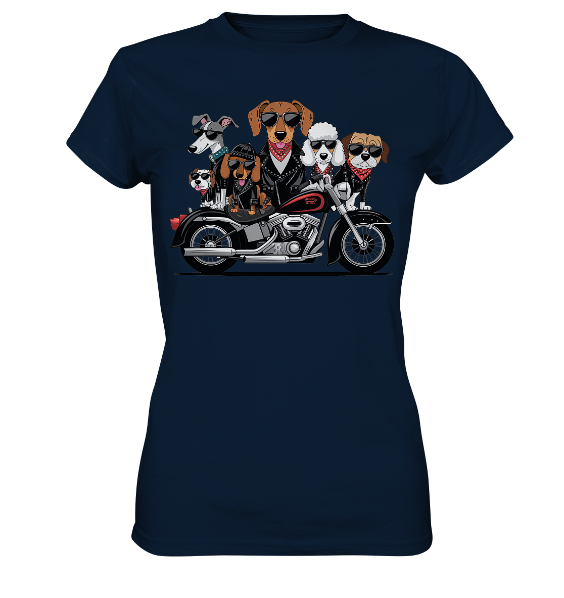 Hunde Biker Gang Fun - Ladies Premium Shirt