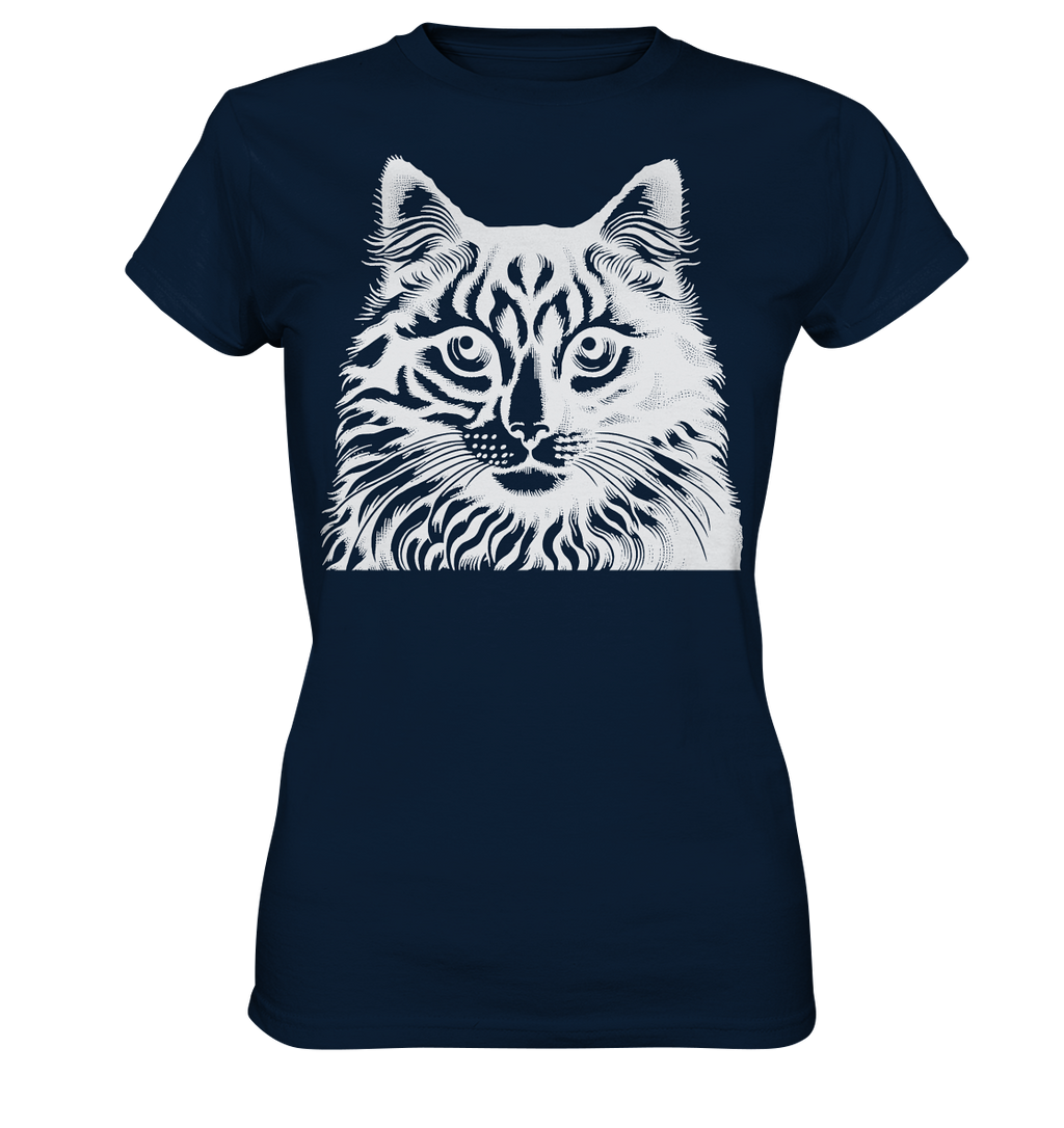 Katze Stempel - Ladies Premium Shirt