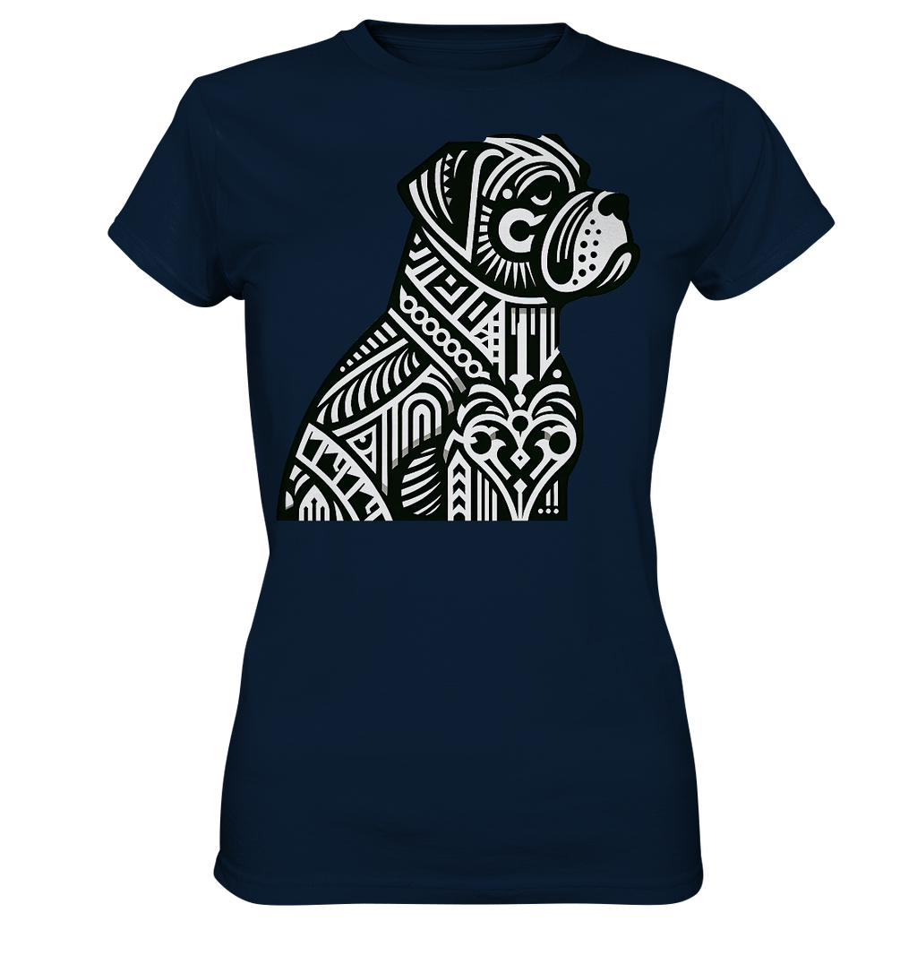 Hund Mastif Art Deco  - personalisierbar - Ladies Premium Shirt