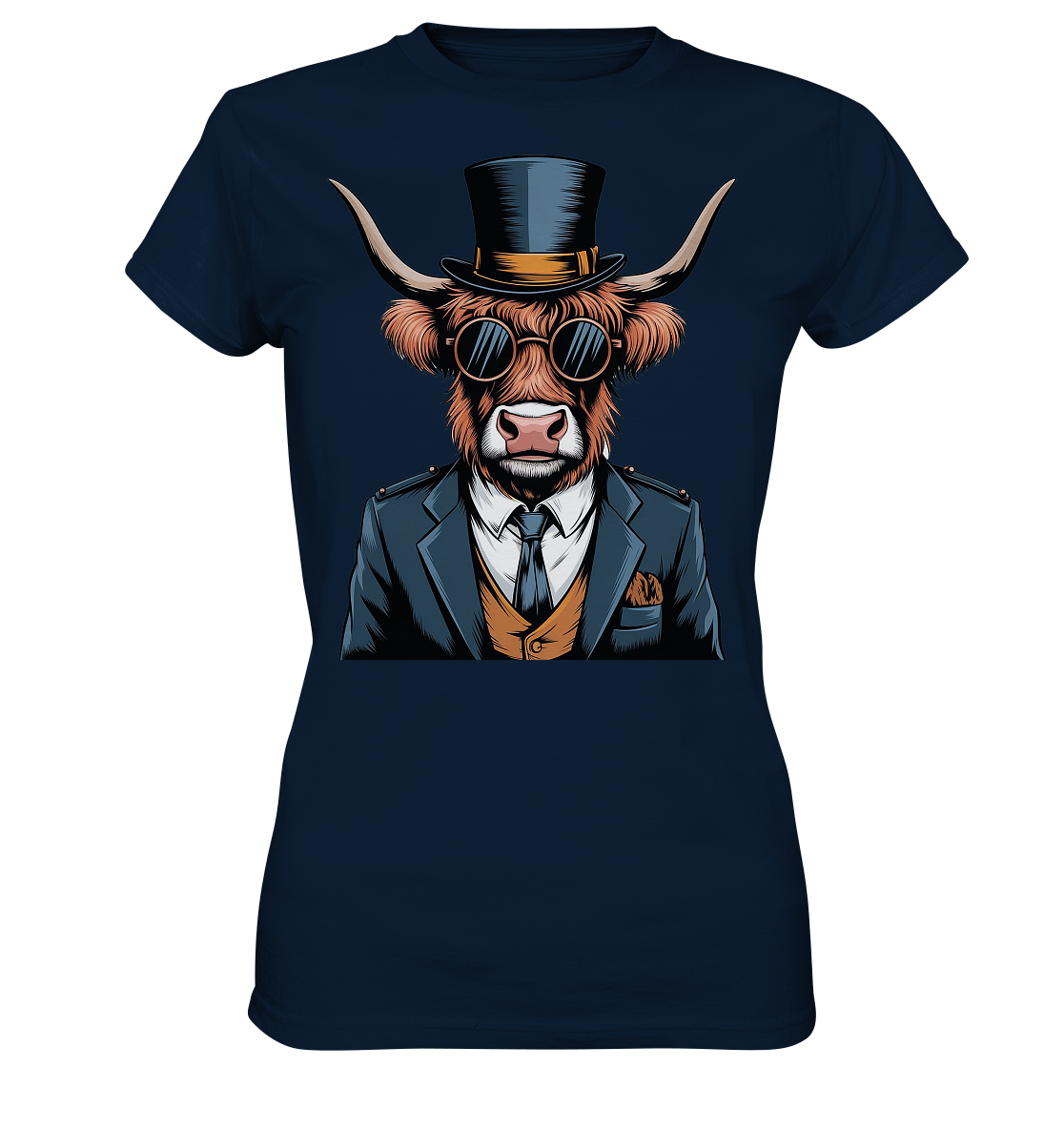 Highland Cow Steampunk - Ladies Premium Shirt
