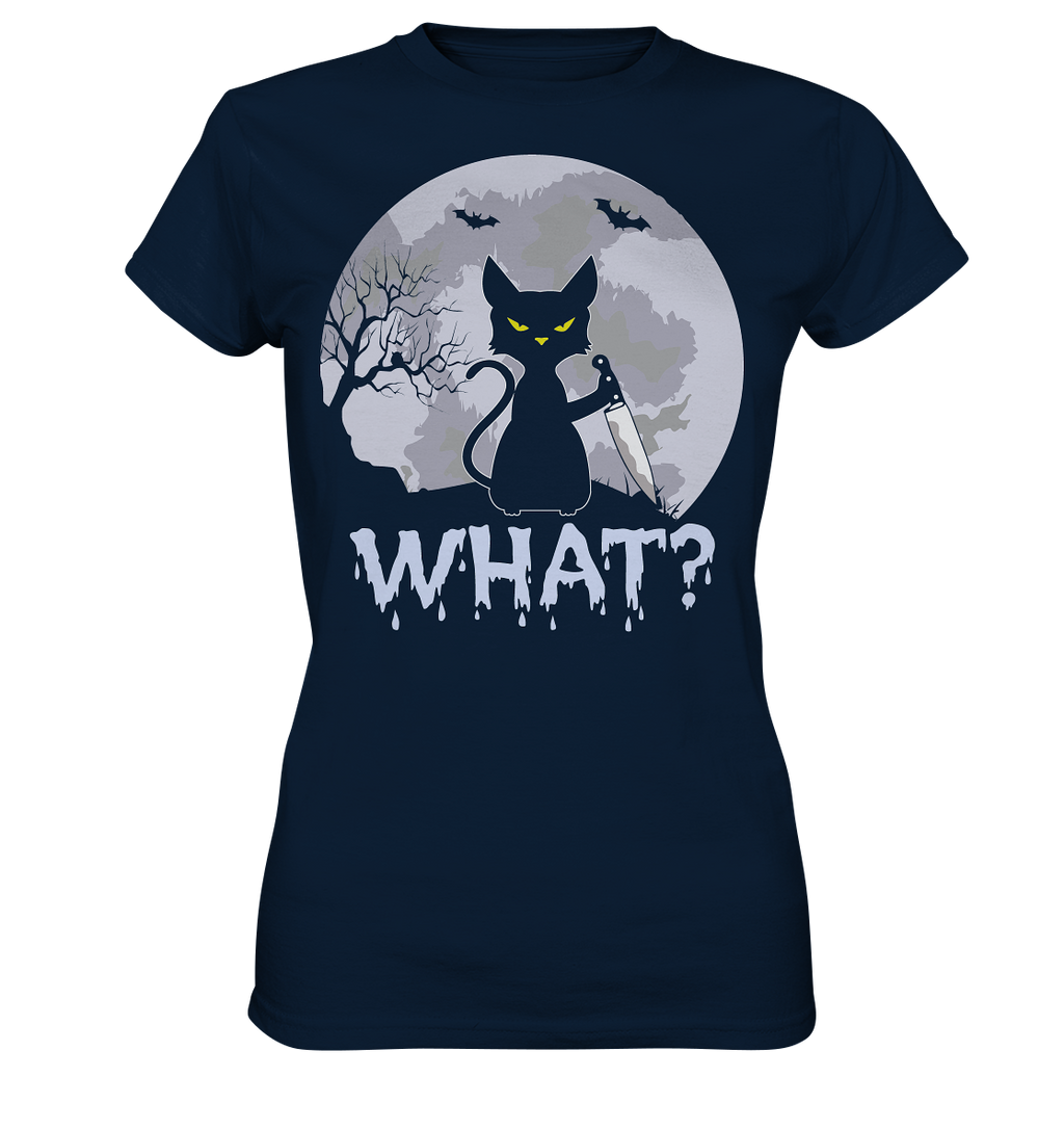 Halloween Katze Horror Lustig - Ladies Premium Shirt