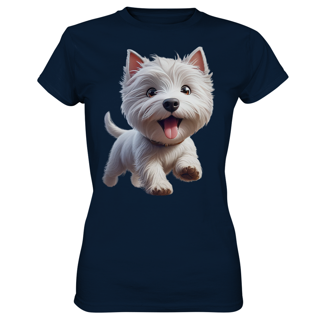 West Highland Terrier Catoon - personalisierbar - Ladies Premium Shirt