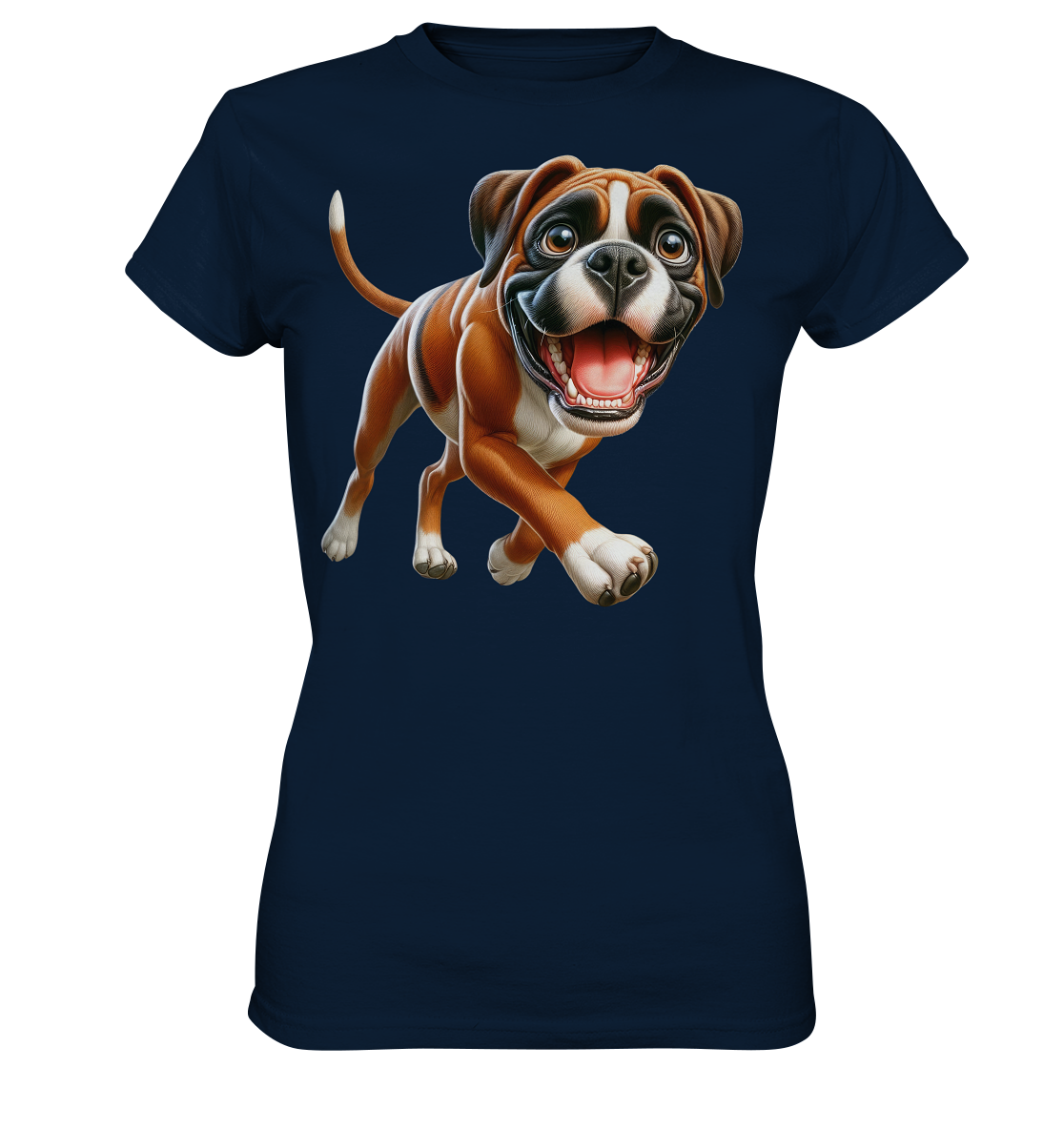 Boxer Cartoon Hund personalisierbar - Ladies Premium Shirt