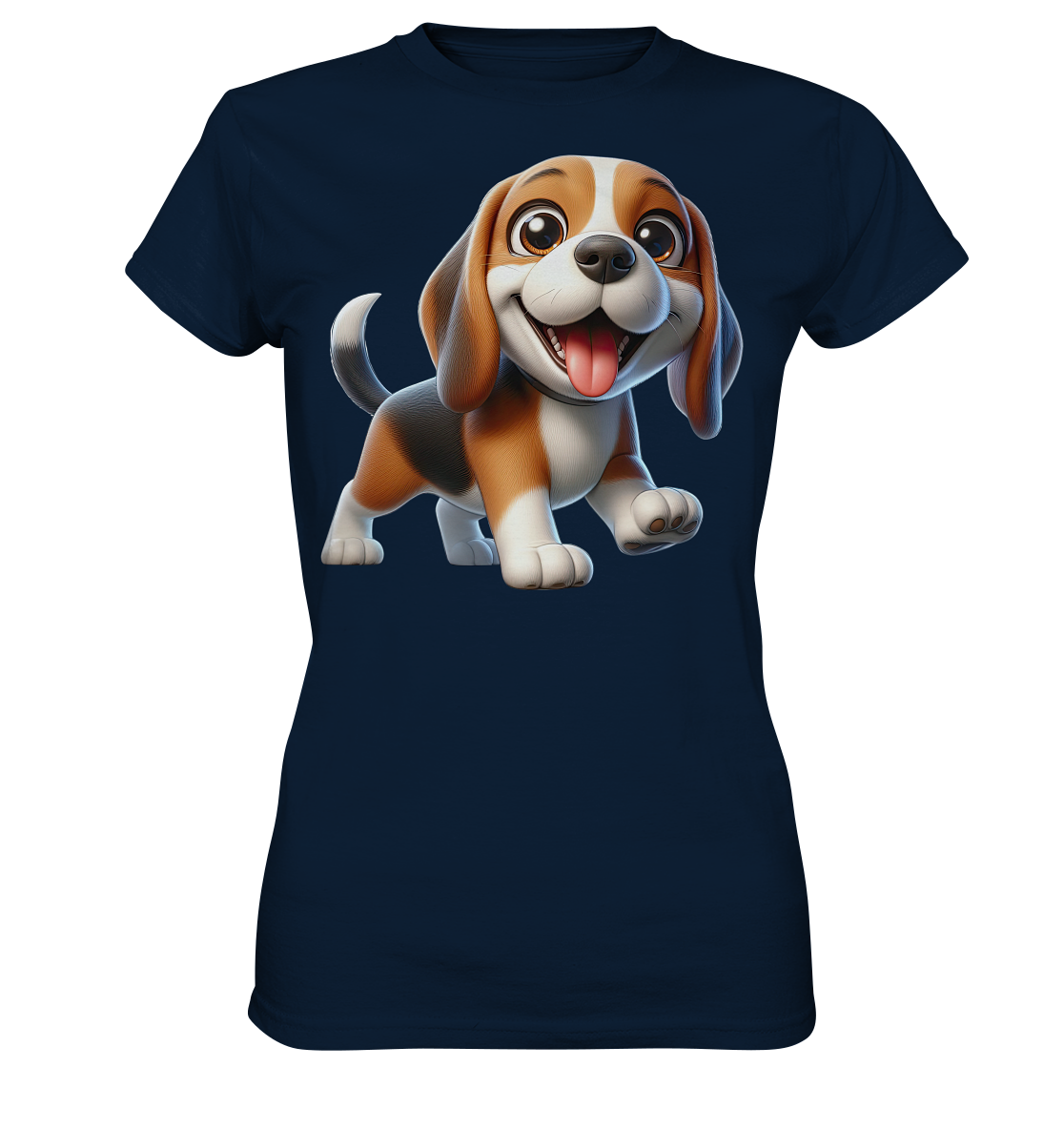 Beagle Cartoon Hund personalisierbar - Ladies Premium Shirt