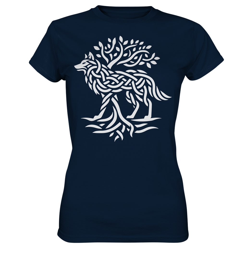 Keltischer Lebensbaum Wolf - Ladies Premium Shirt