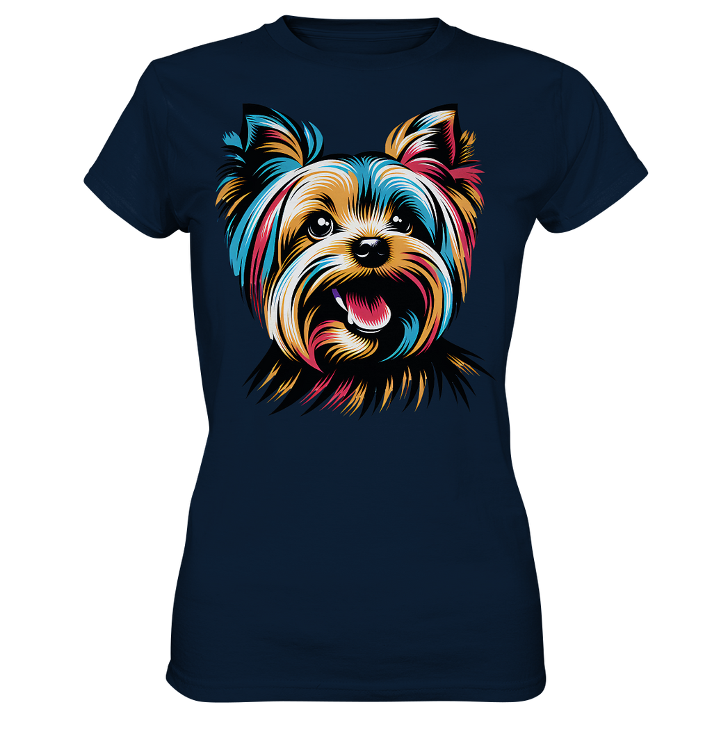 Yorkshire Terrier Pop Art - personalisierbar - Ladies Premium Shirt