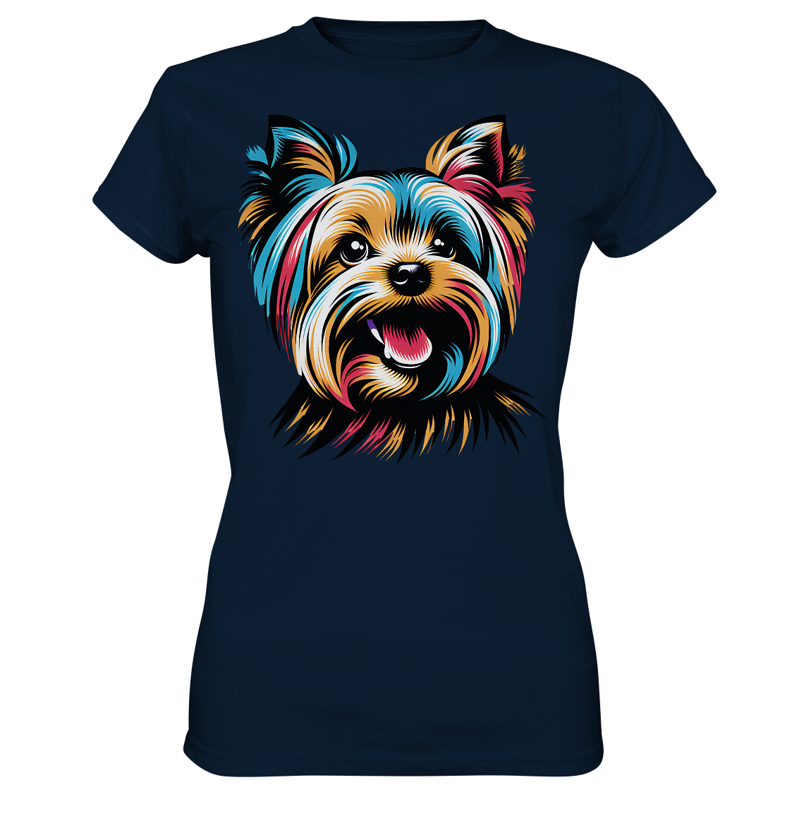Yorkshire Terrier Pop Art - personalisierbar - Ladies Premium Shirt