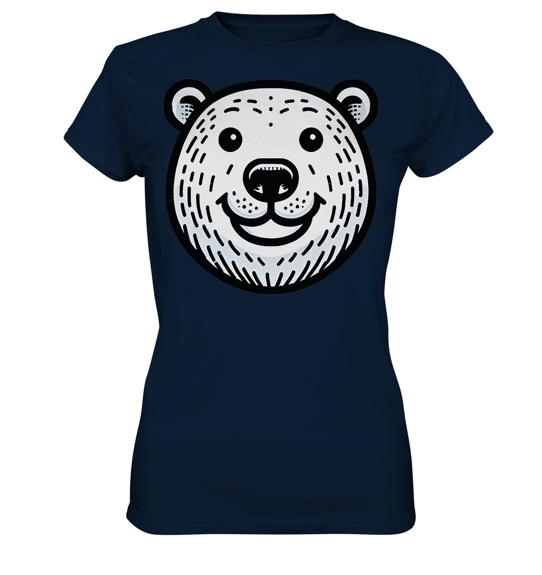 Lustiges Eisbär Gesicht   - personalisierbar  - Ladies Premium Shirt