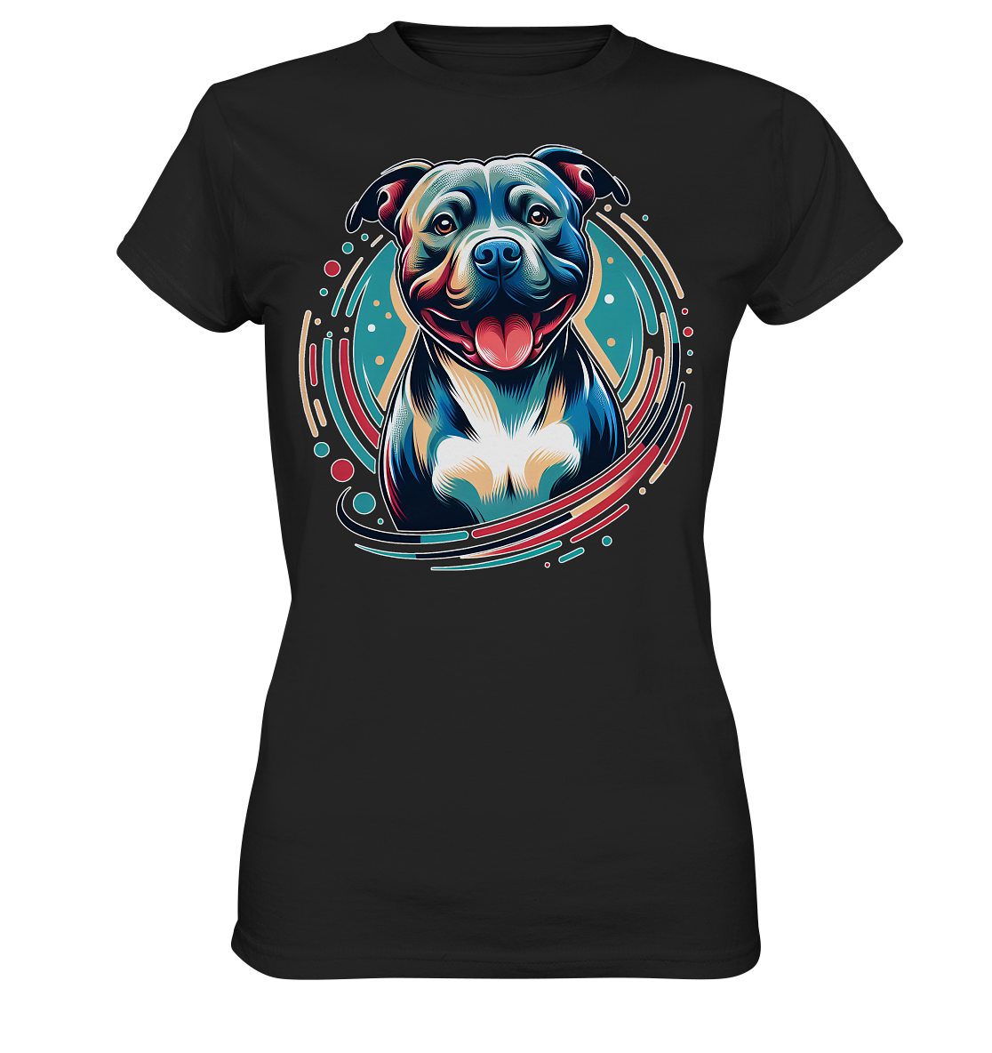 Happy Pittbull / Staffy PopArt - Ladies Premium Shirt