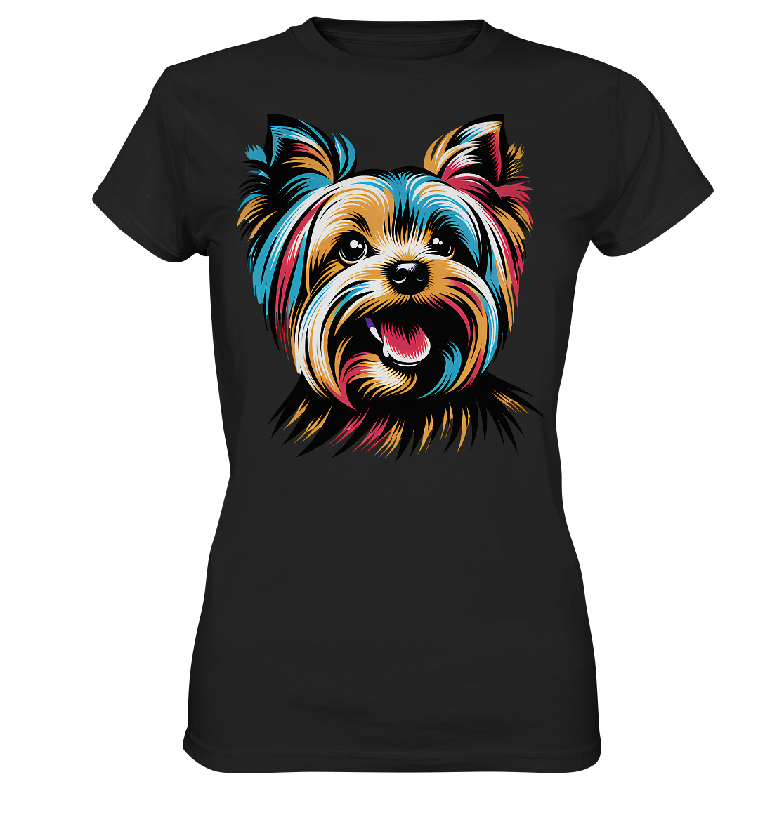 Yorkshire Terrier Pop Art - personalisierbar - Ladies Premium Shirt