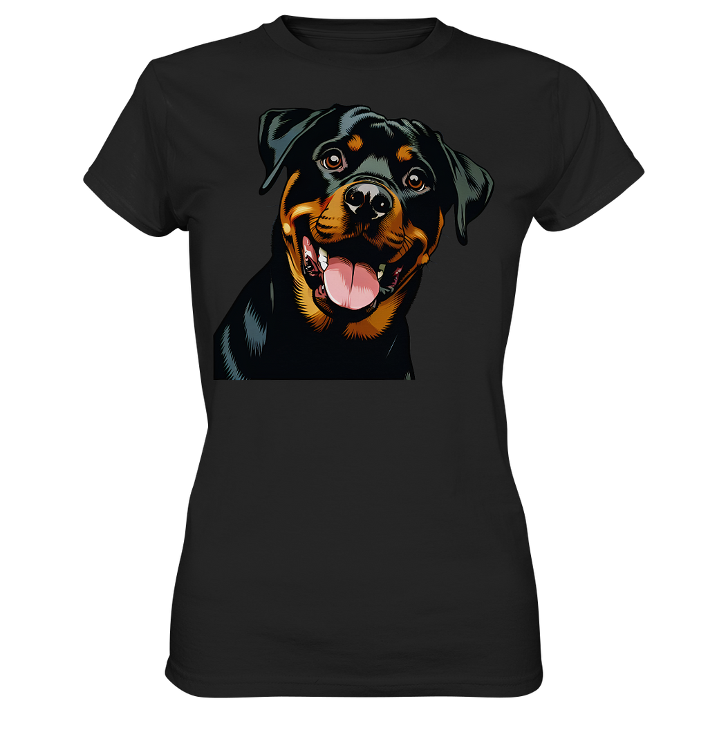 Rottweiler  Comic - personalisierbar - Ladies Premium Shirt