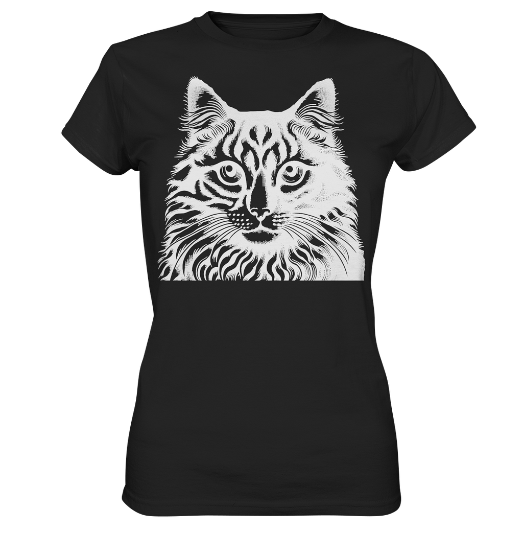 Katze Stempel - Ladies Premium Shirt
