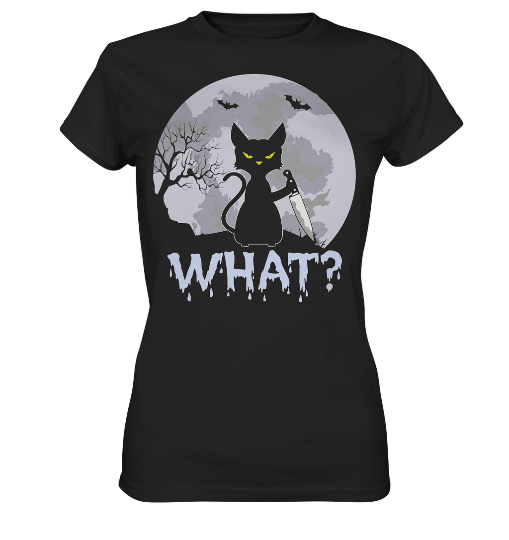 Halloween Katze Horror Lustig - Ladies Premium Shirt