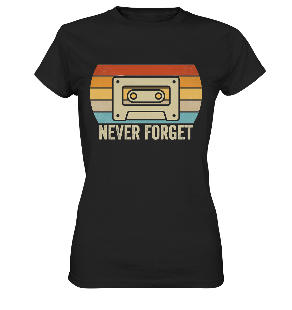 Never Forget Kassette 80's - Ladies Premium Shirt