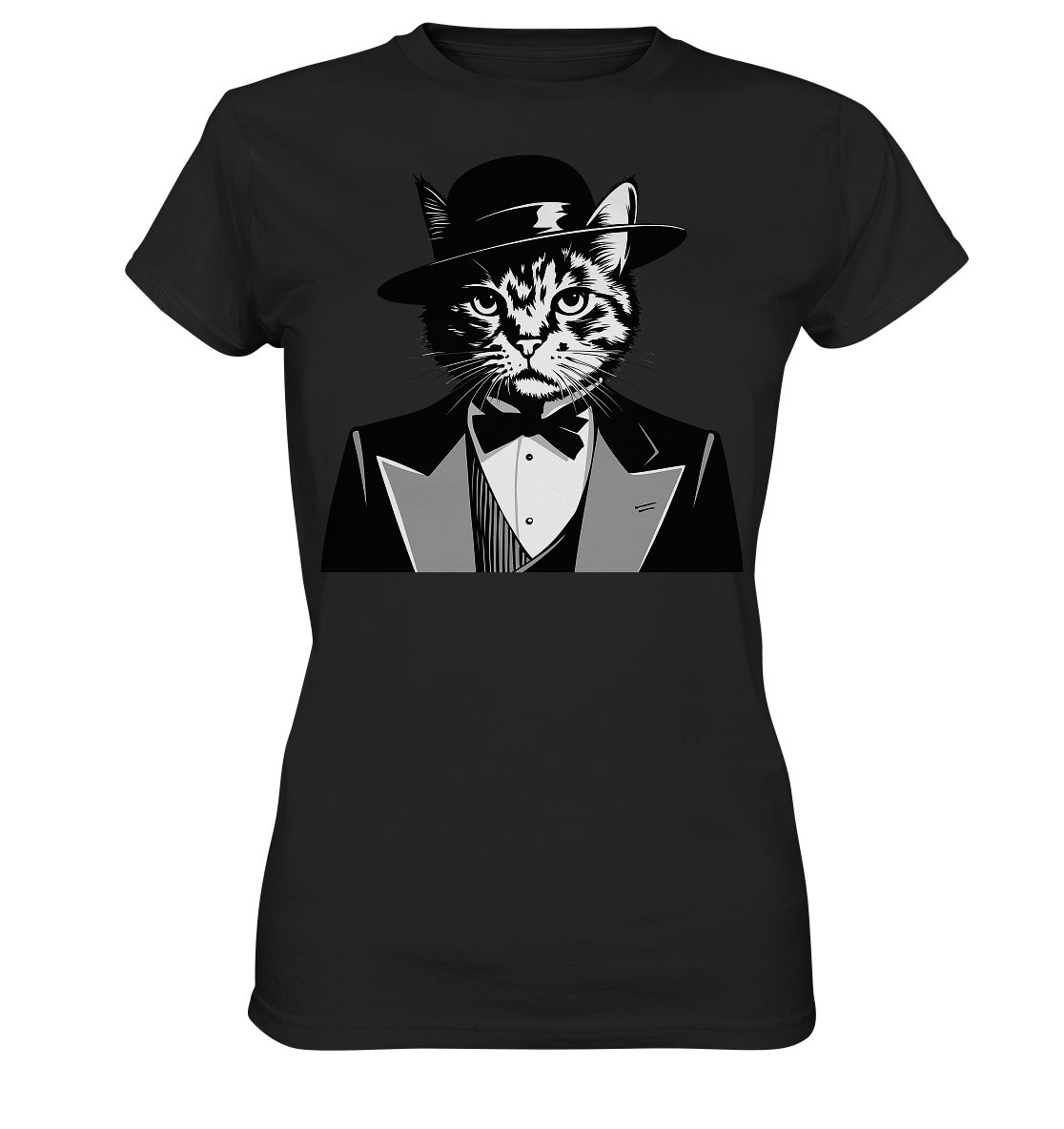 Godfather Katze Mafia - personalisierbar  - Ladies Premium Shirt