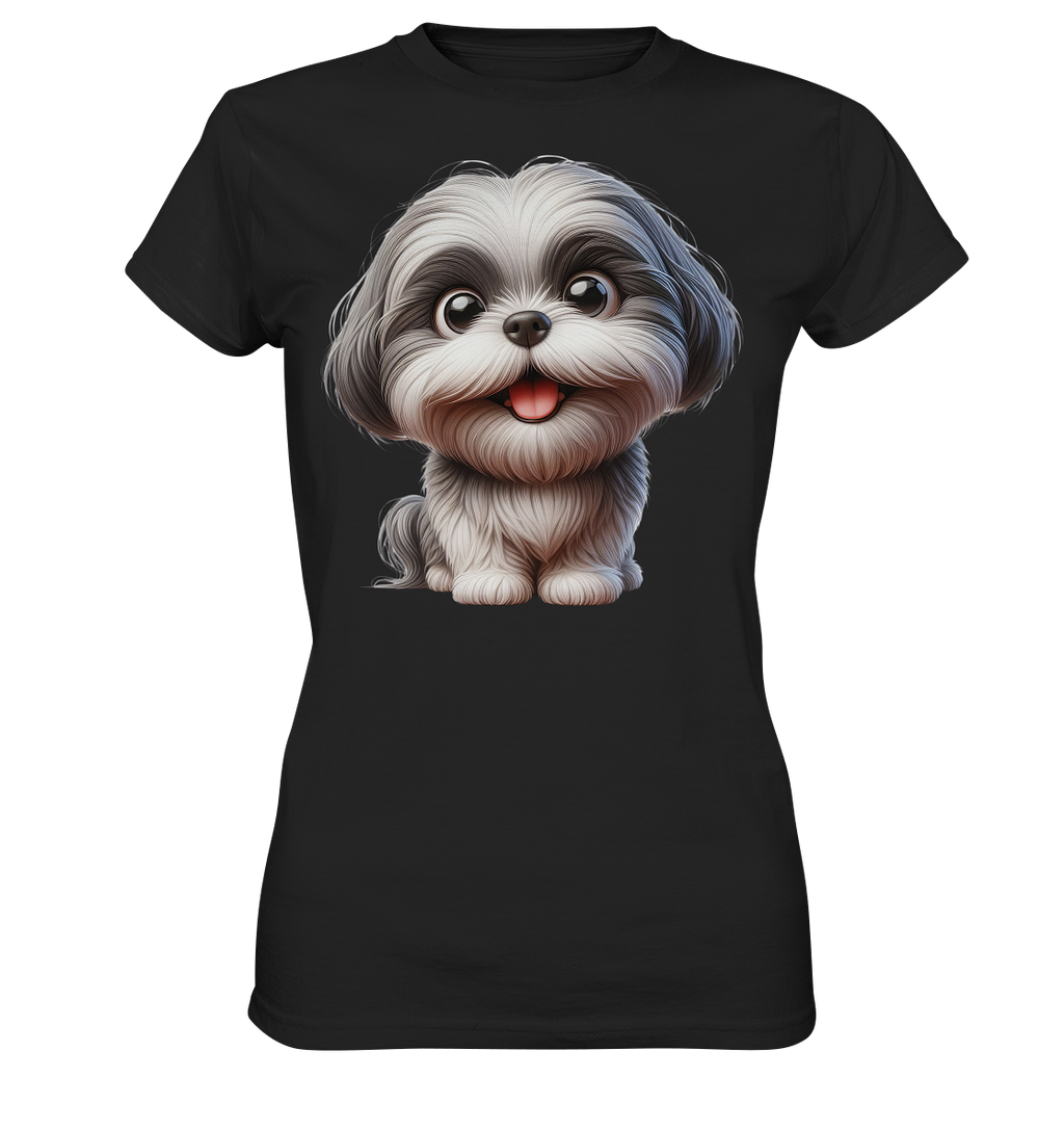 Shih Tzu Cartoon Dog - personalisierbar - Ladies Premium Shirt