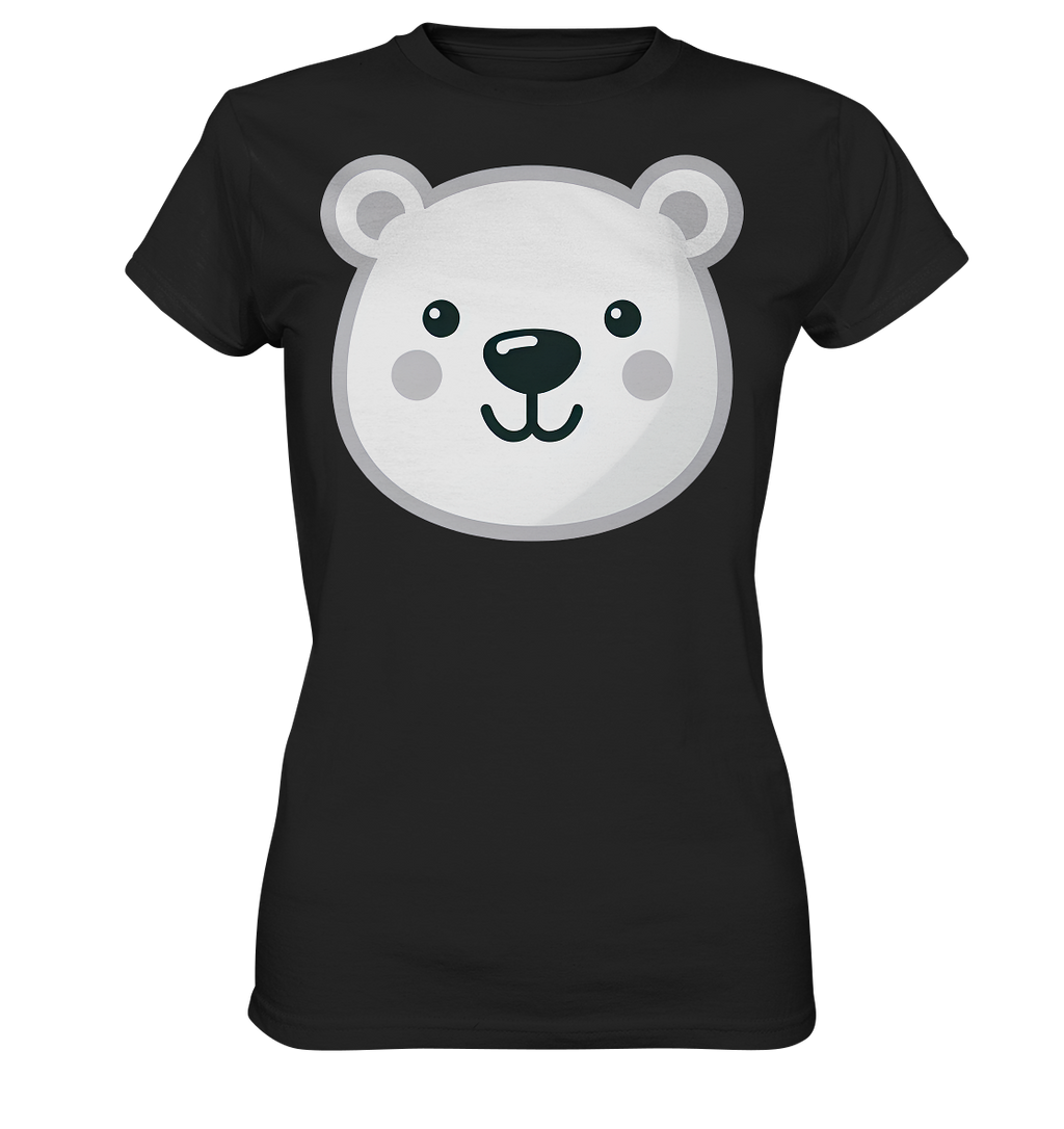 Fröhliche Eisbär Gesicht  - personalisierbar - Ladies Premium Shirt