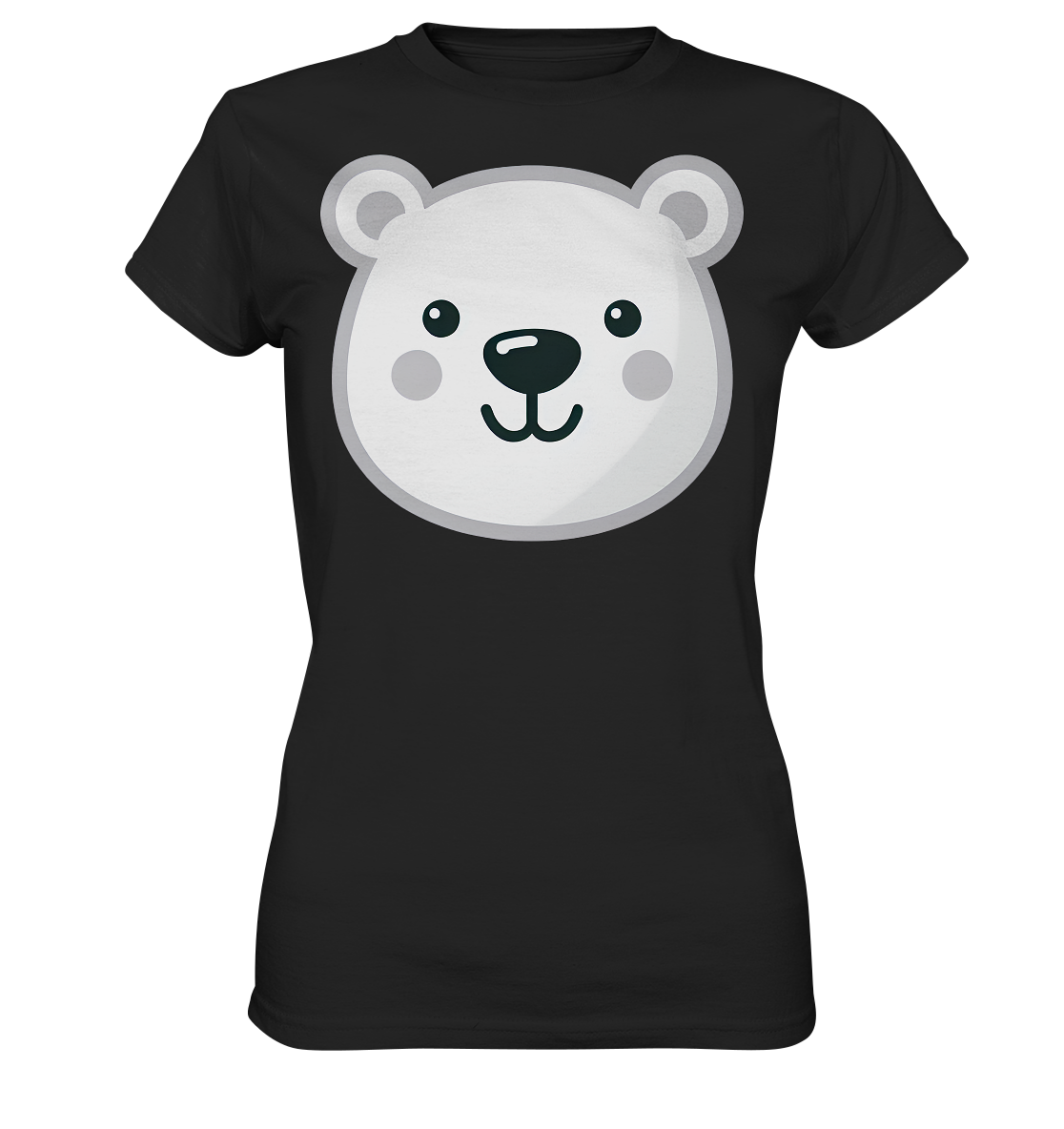 Fröhliche Eisbär Gesicht  - personalisierbar - Ladies Premium Shirt