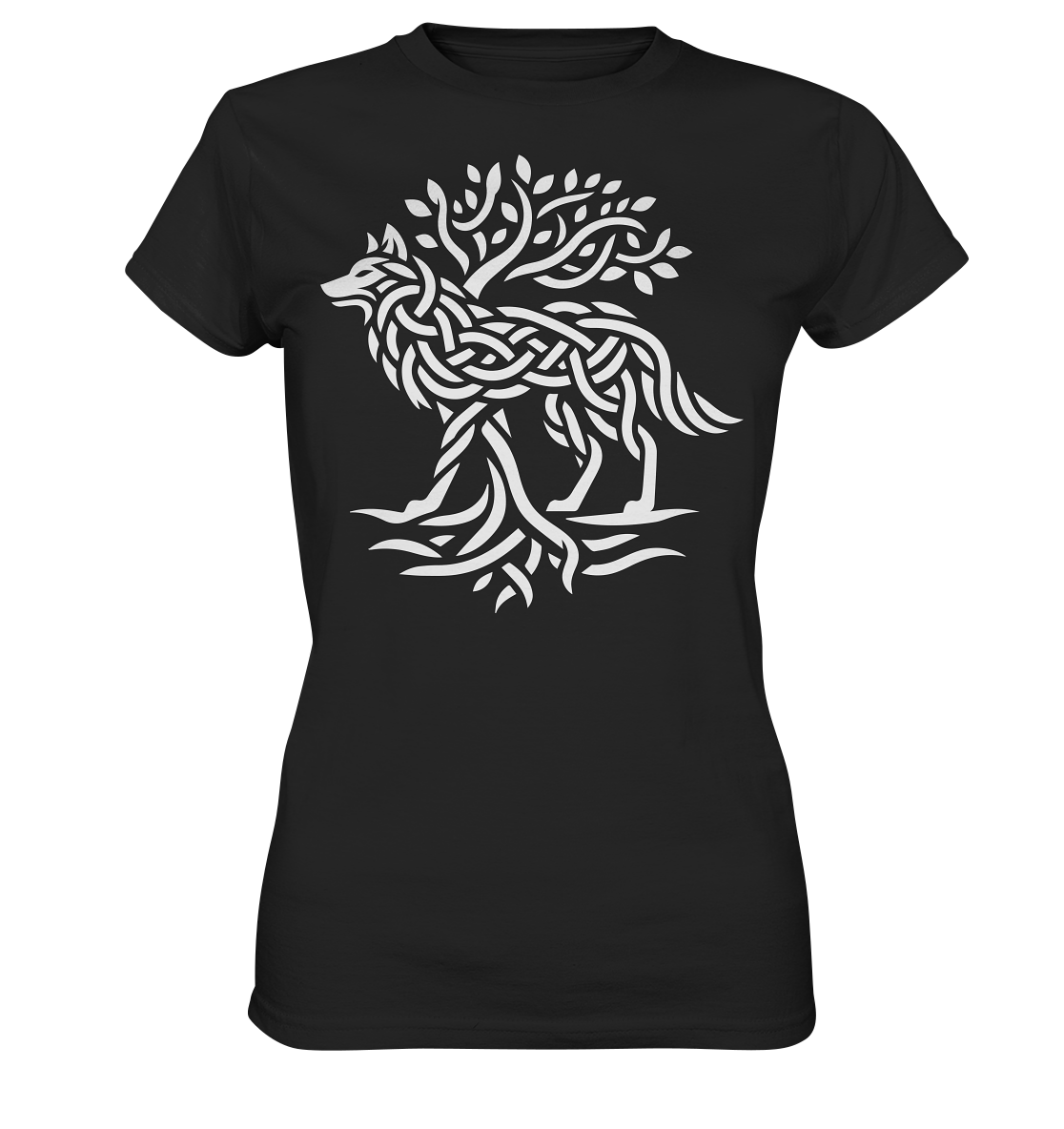 Keltischer Lebensbaum Wolf - Ladies Premium Shirt