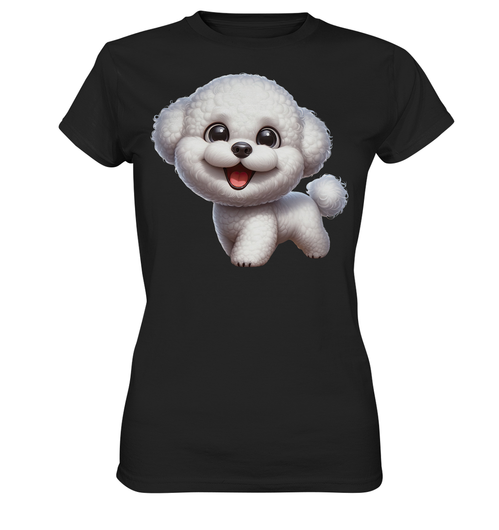 Bichon Frisé Cartoon personalisierbar - Ladies Premium Shirt