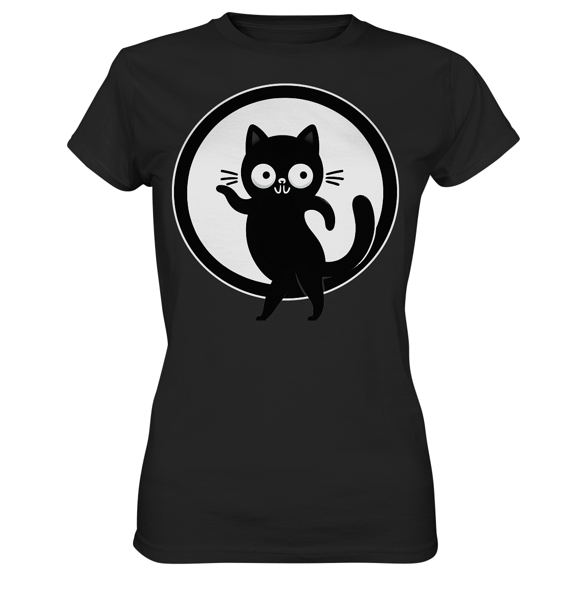 Dancing Cat Logo - Ladies Premium Shirt