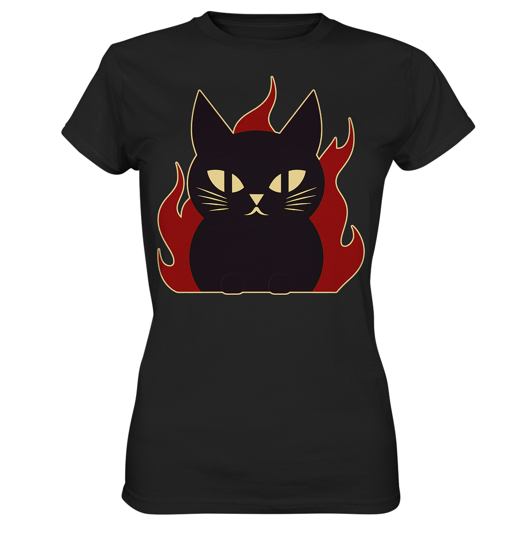 Devil Cat  illustration - Ladies Premium Shirt