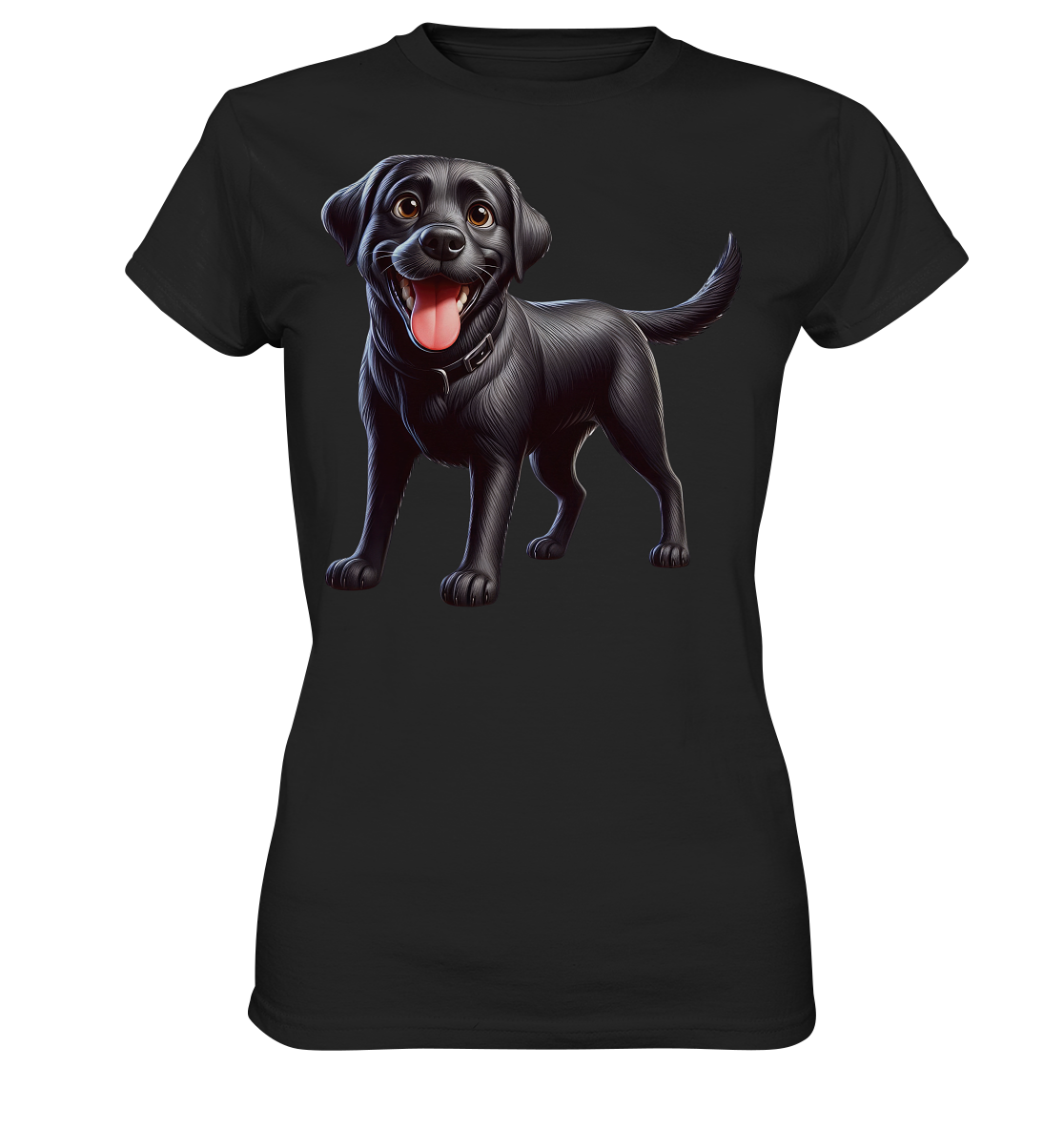 Cartoon Labrador Retreiver - personalisierbar - Ladies Premium Shirt