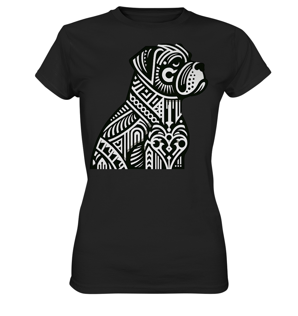 Hund Mastif Art Deco  - personalisierbar - Ladies Premium Shirt