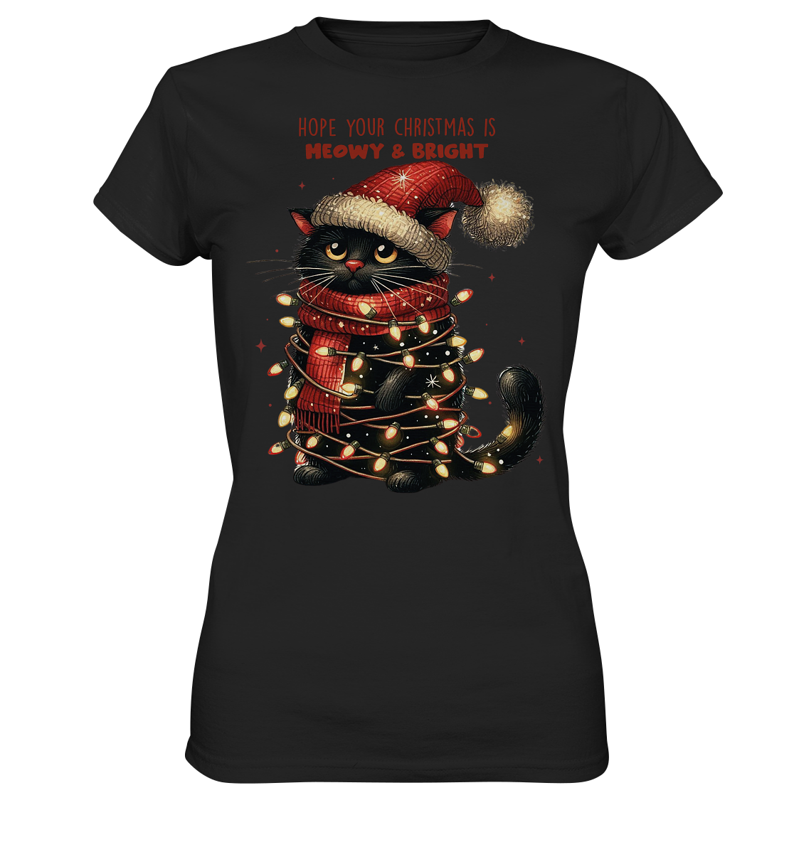 Weihnachts Katze Christmas is Moewy - Ladies Premium Shirt