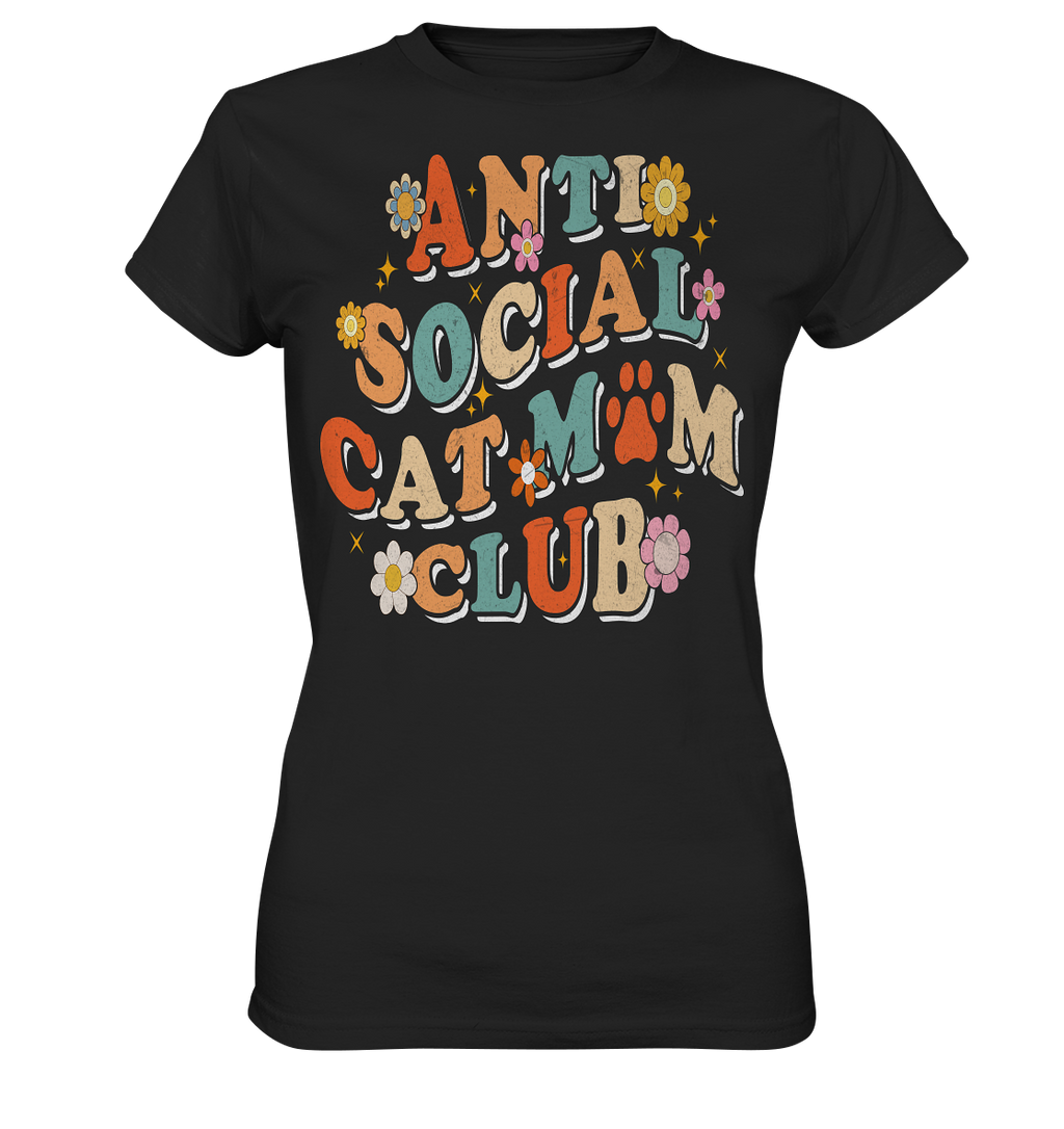 Anti Social Cat Mum Club - Ladies Premium Shirt
