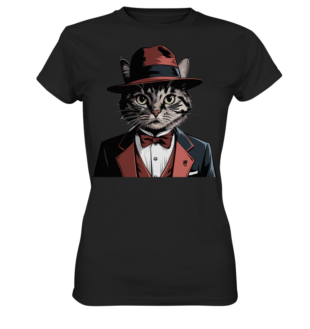 Godfather Catmother Katze Mafia - personalisierbar  - Ladies Premium Shirt