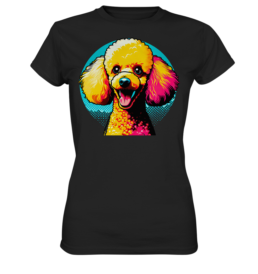 Pudel Pop Art - personalisierbar - Ladies Premium Shirt
