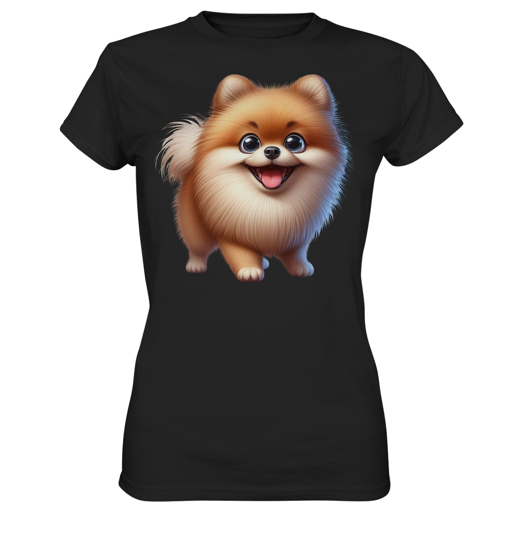 Pomeranien Cartoon - personalisierbar - Ladies Premium Shirt