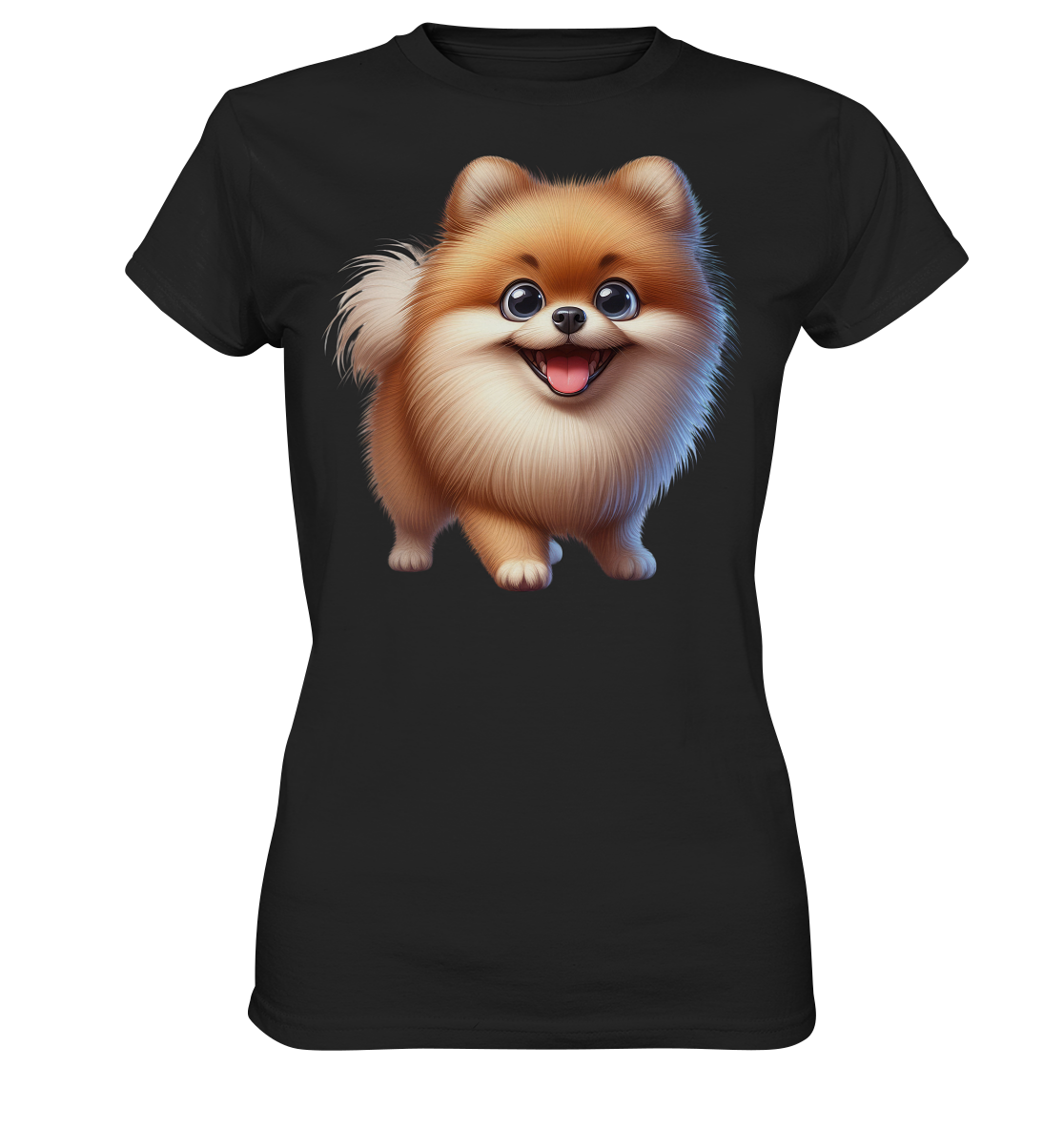 Pomeranien Cartoon - personalisierbar - Ladies Premium Shirt
