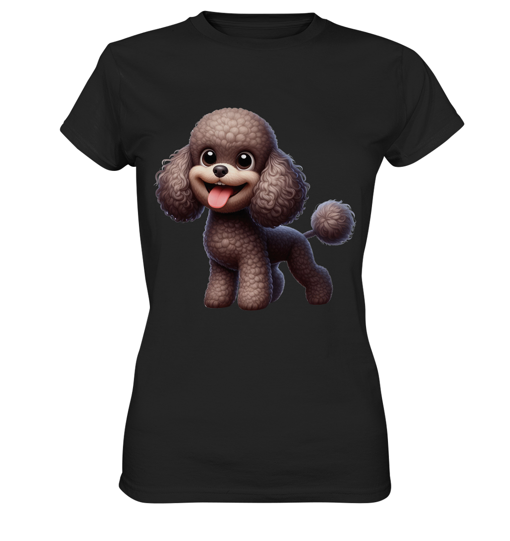 Pudel Comic - personalisierbar - Ladies Premium Shirt