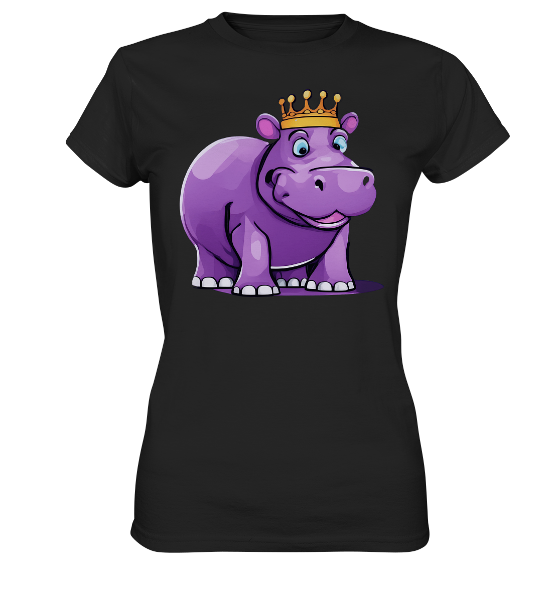 Hippo Queen Cute - personalisierbar - Ladies Premium Shirt