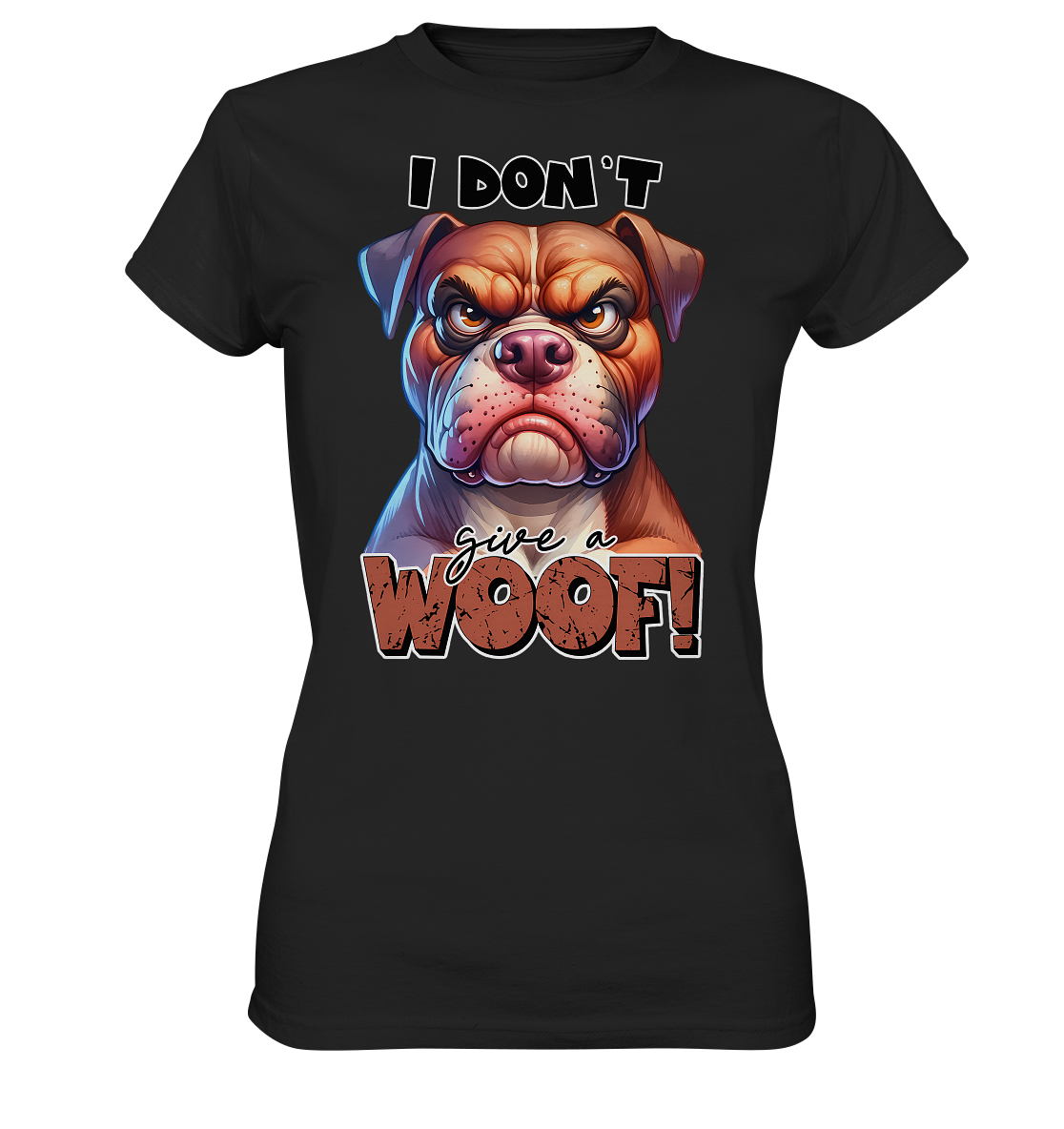 I don't give a woof - Fun Hunde Cartoon - Ladies Premium Shirt