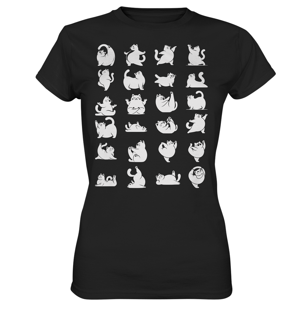 Katzen Yoga / Cat Yoga Fun - personalisierbar - Ladies Premium Shirt