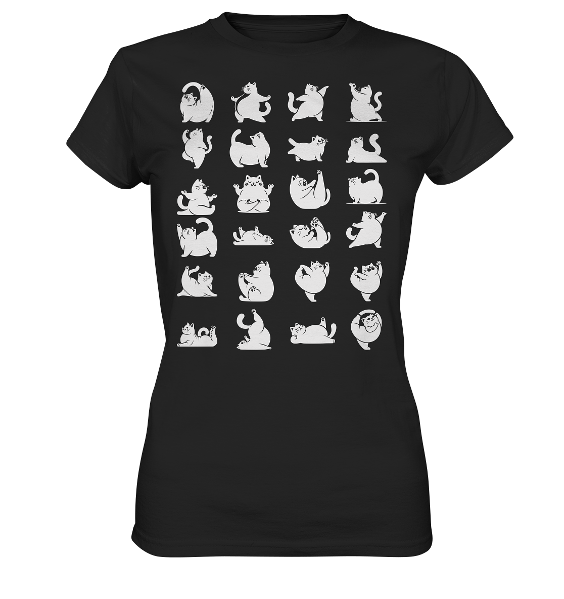Katzen Yoga / Cat Yoga Fun - personalisierbar - Ladies Premium Shirt